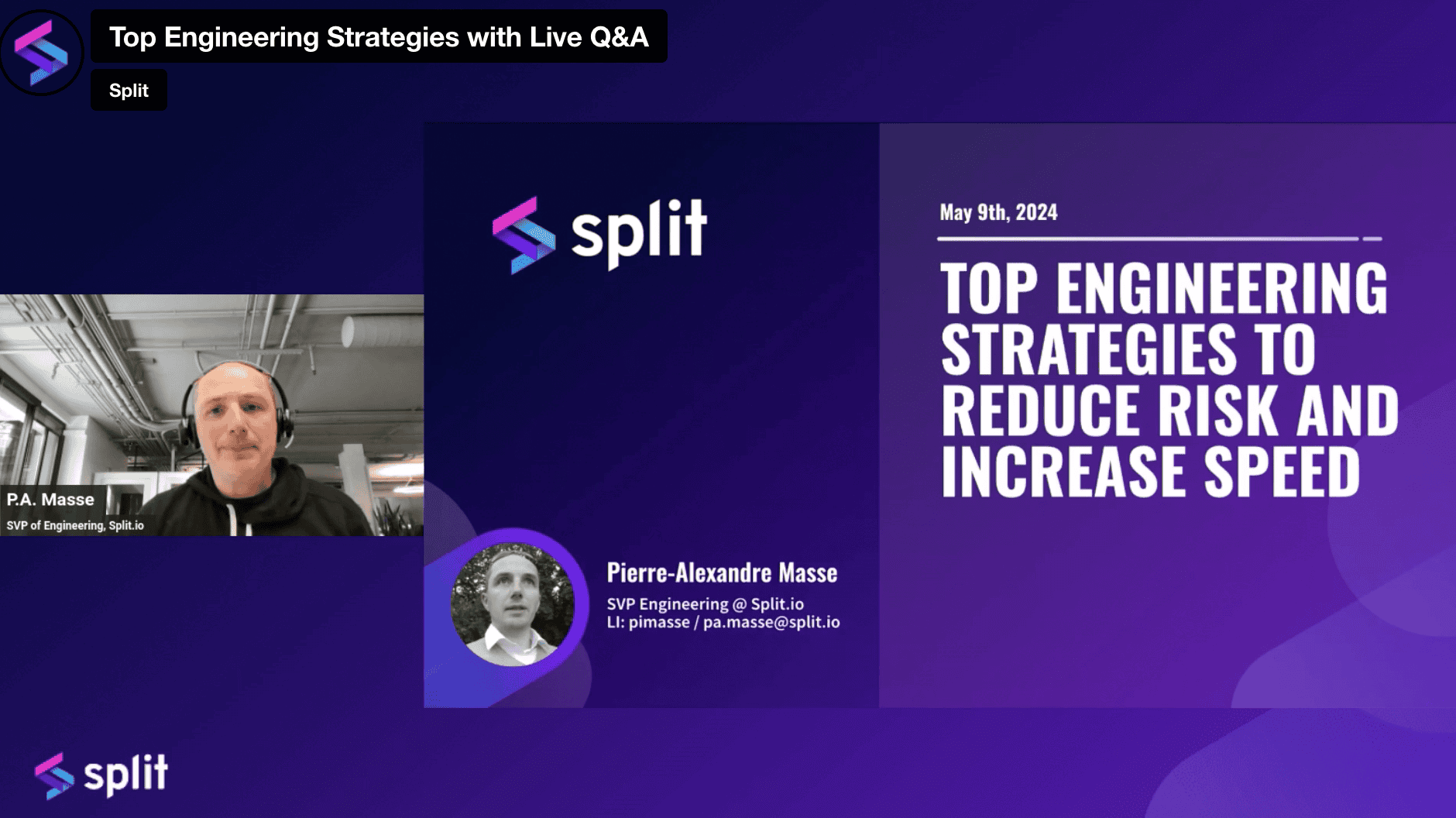 Split - Top engineering strategies webinar